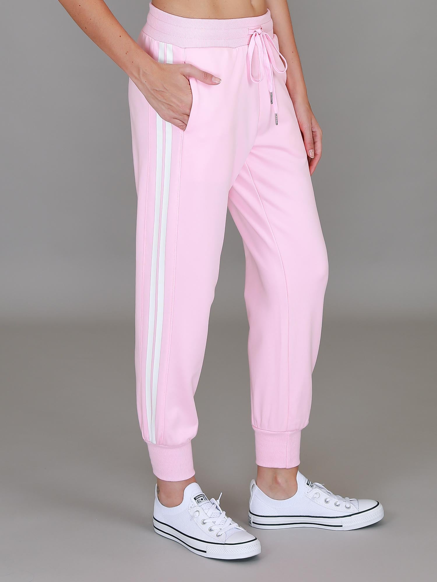 Pammy Stripe Joggers Truffle | Travel Set Bottoms by 3RD STORY Pammy Stripe Joggers Truffle | Travel Set Bottoms by 3RD STORY