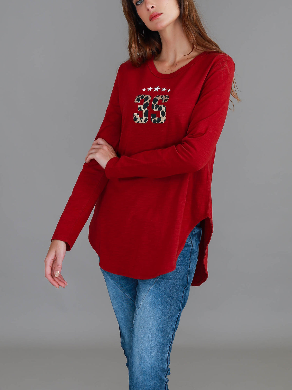 Abella 3S Leopard Long Sleeve T Shirt