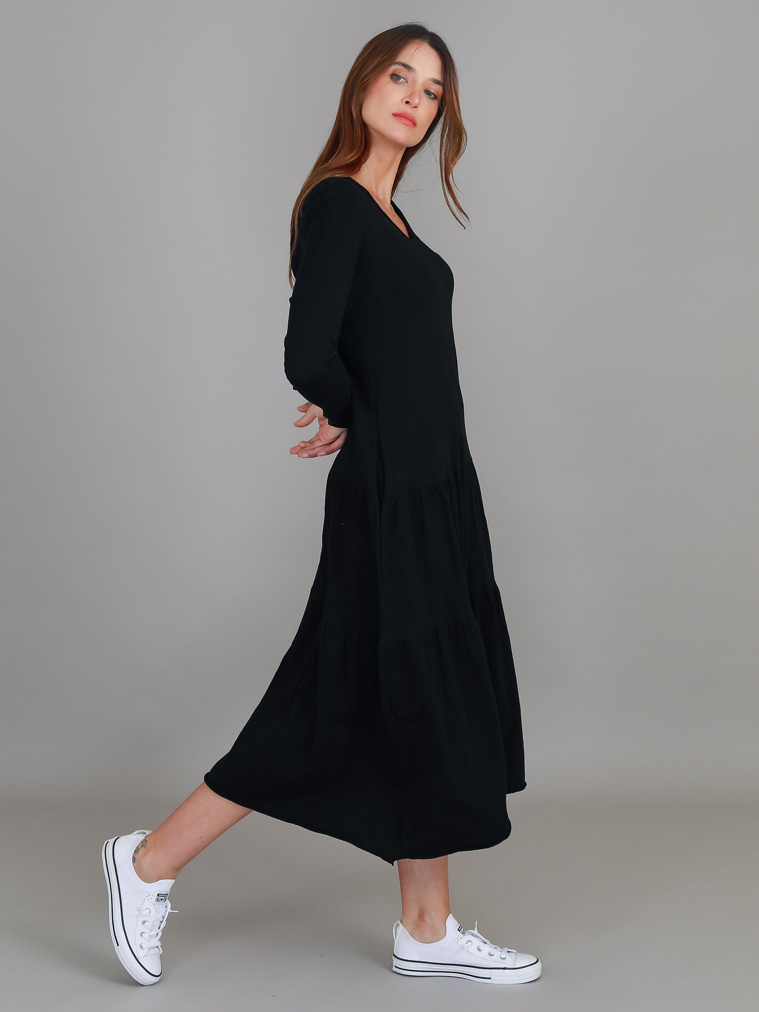 long sleeve dresses for women #color_black