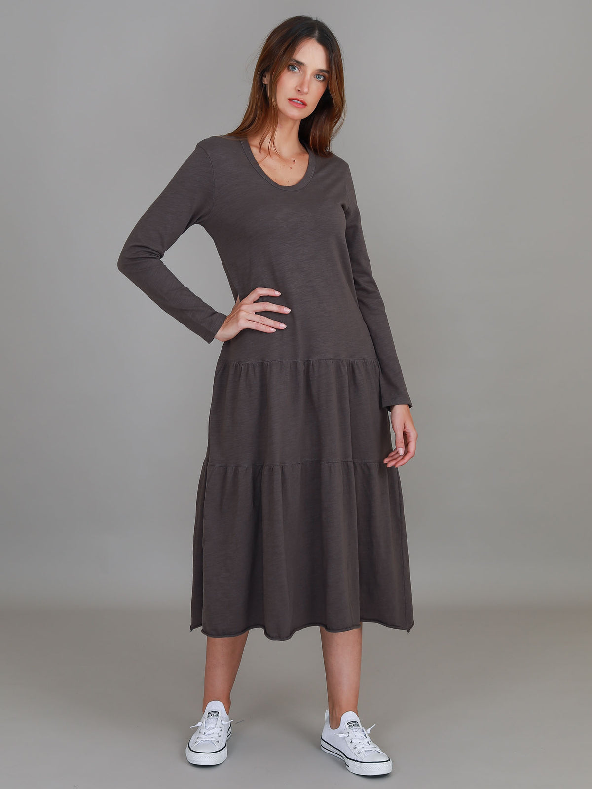 Vera Tiered Midi Dress