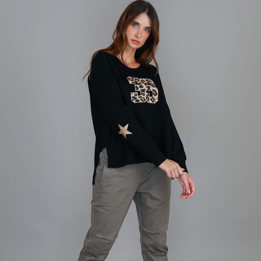 Carina 3S Leopard Logo Sweatshirt size guide