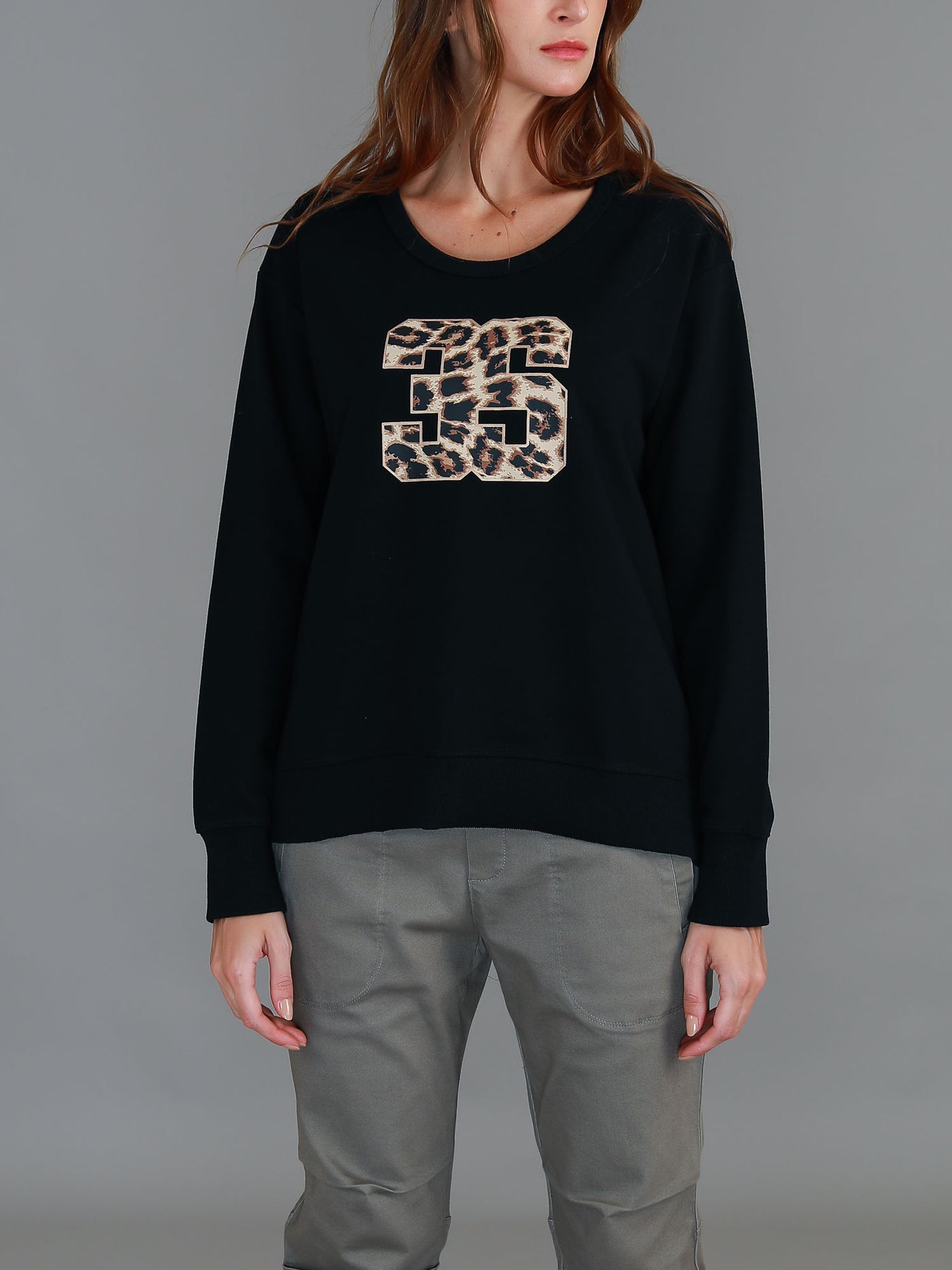 Carina 3S Leopard Logo Sweatshirt