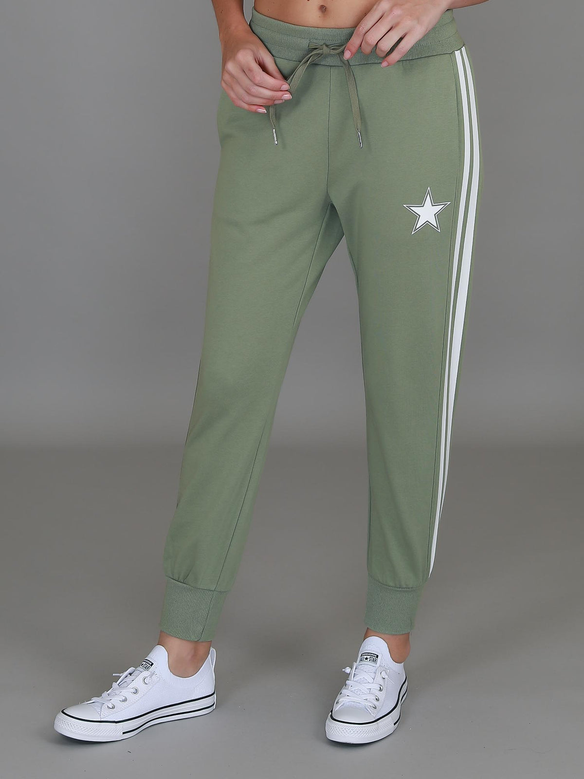 olive tapered sweatpants