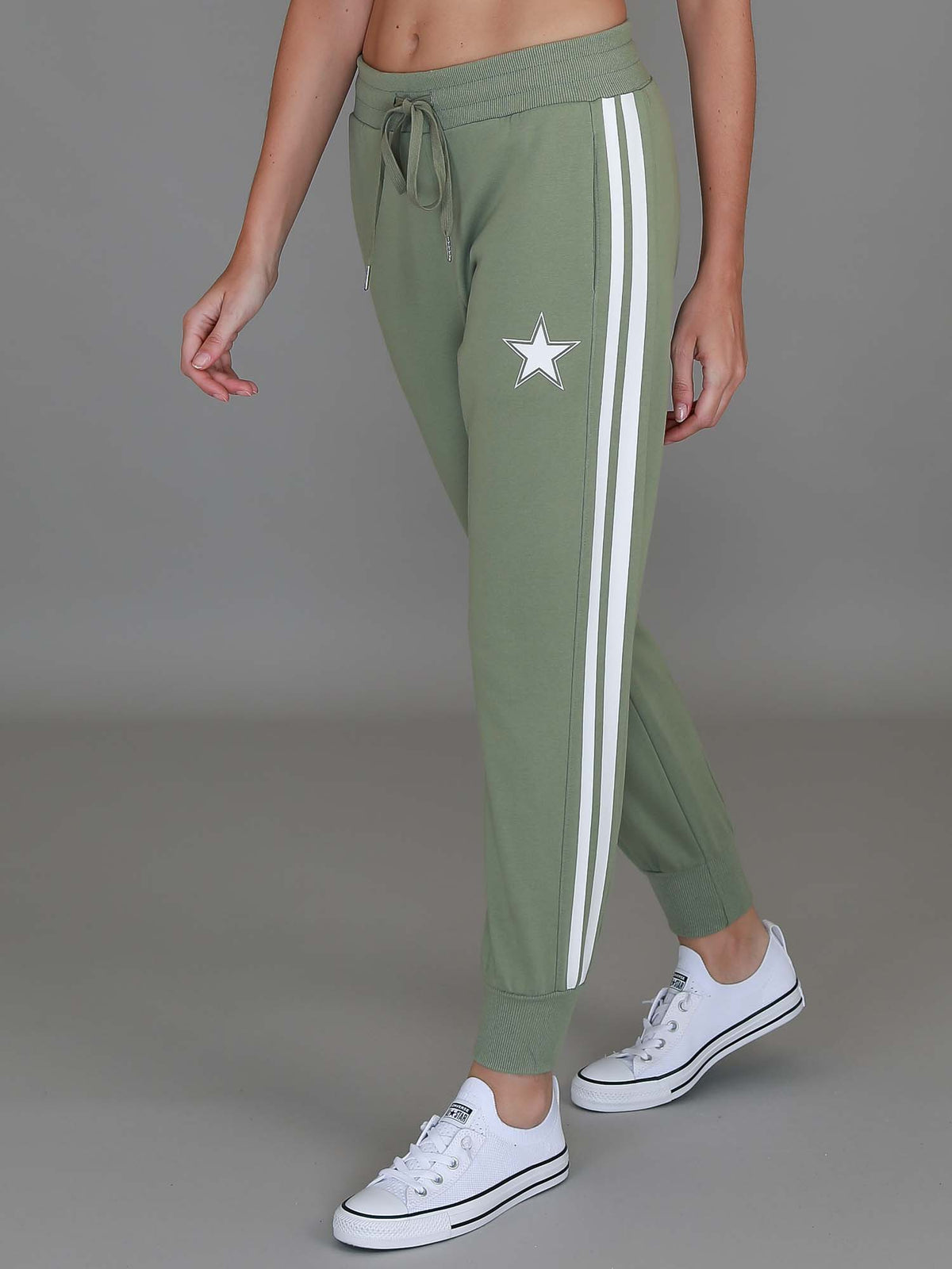 green matching tracksuit
