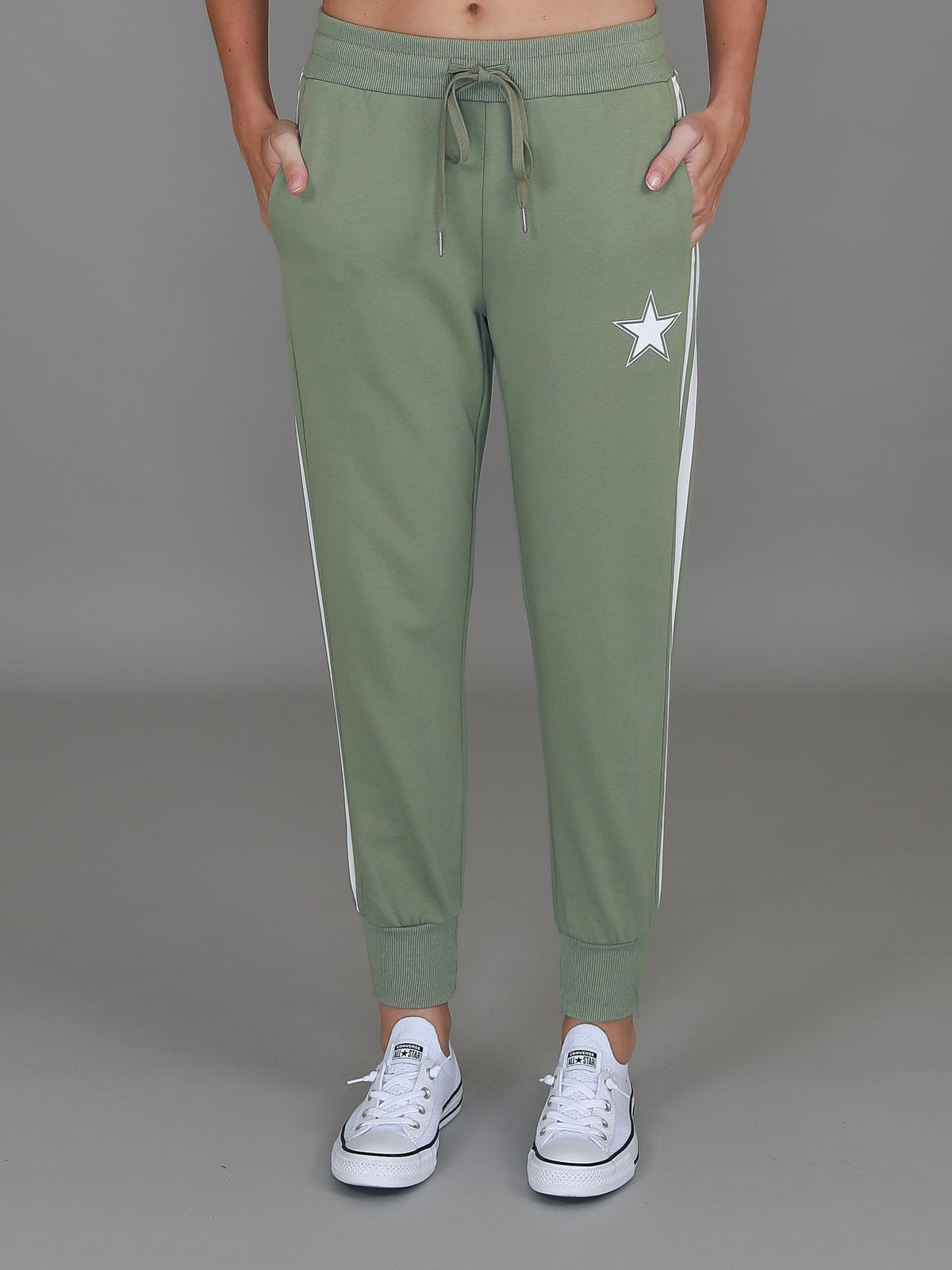 green french terry pants