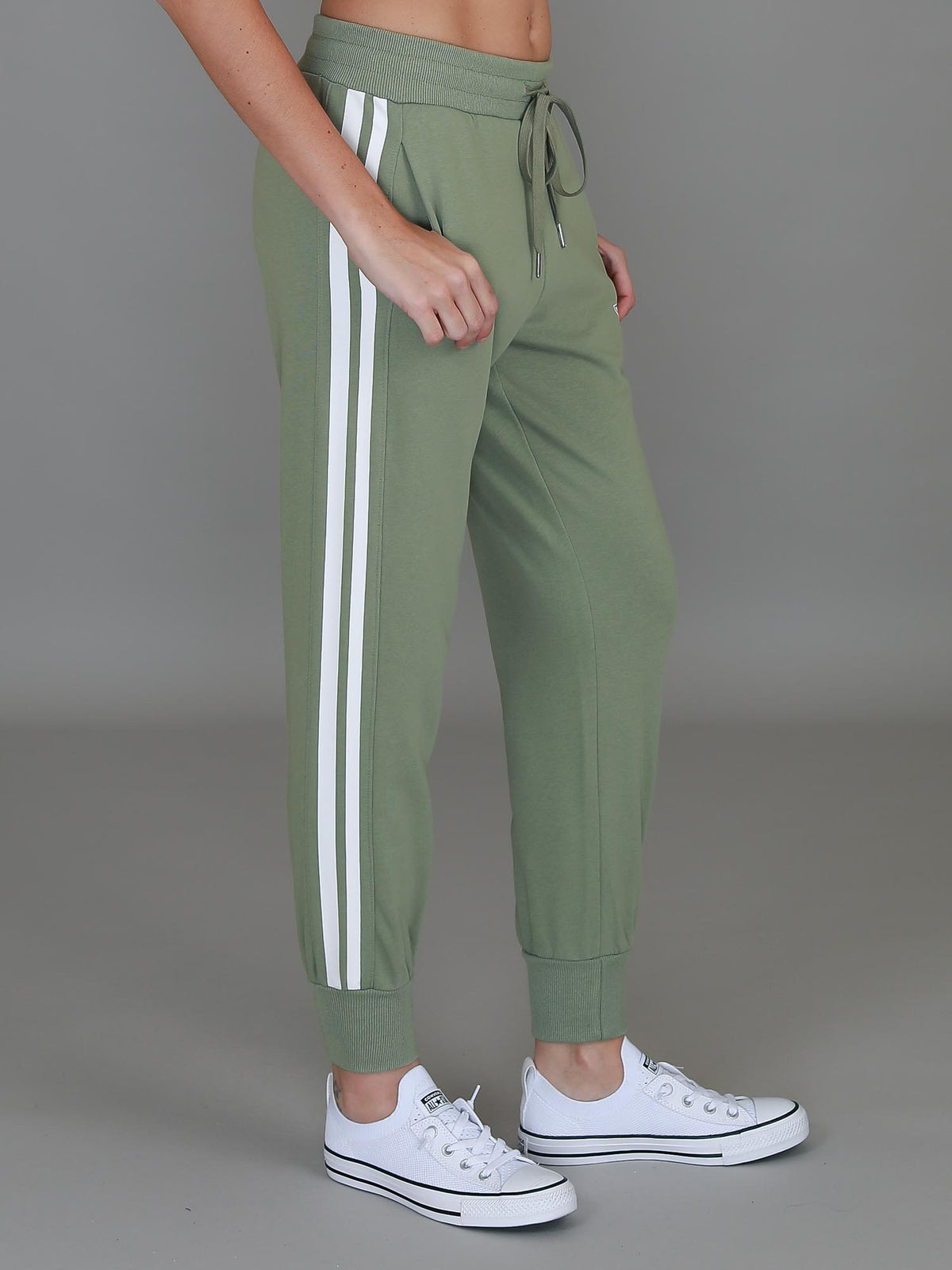green star stripe sweatpants