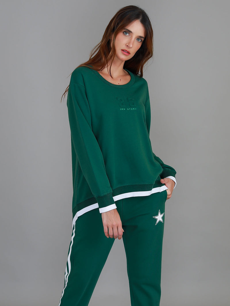 women's luxury tracksuit set #color_ivy