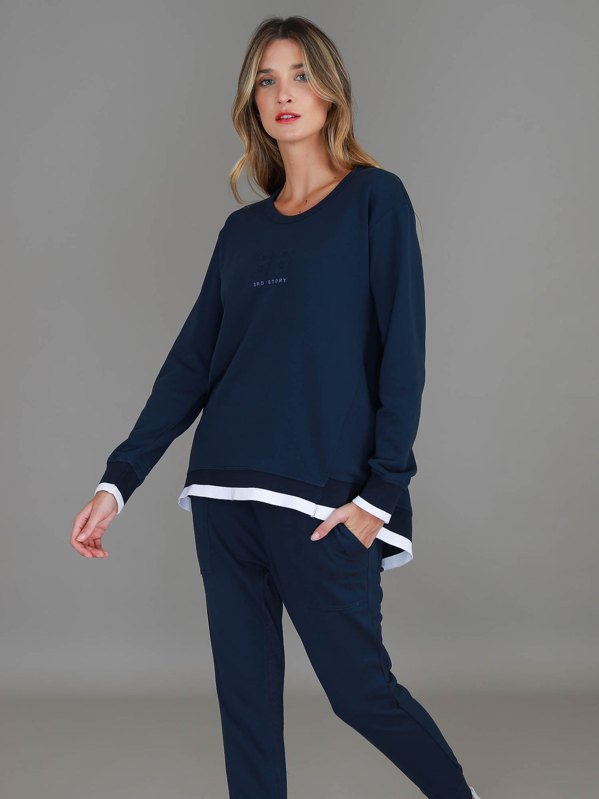 Roxia | Women's Oversized 3S Logo Sweatshirt – Cotton French Terry