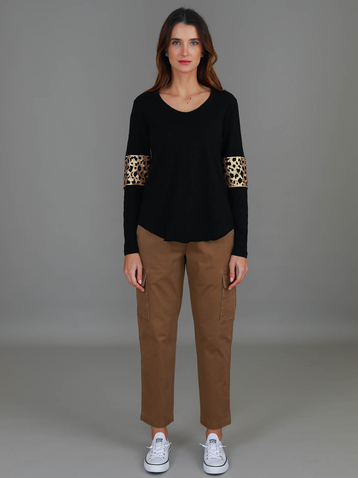 leopard band long sleeve women