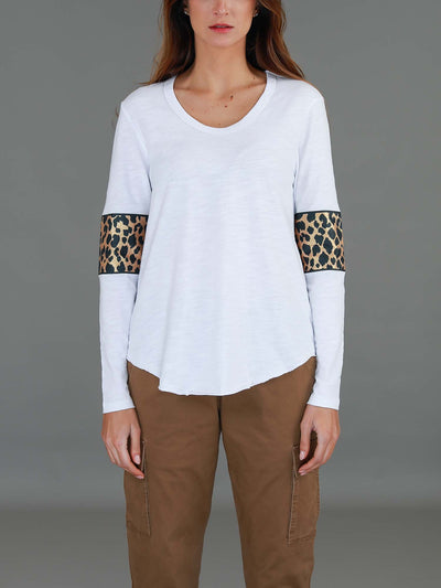 Leopard Print  Off Shoulder Long Sleeve Onesie And Pants