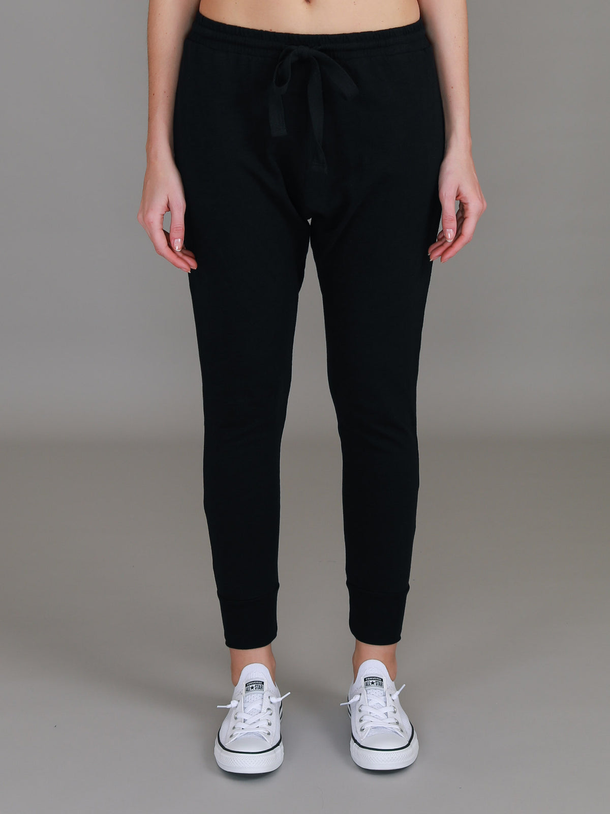 black jersey joggers