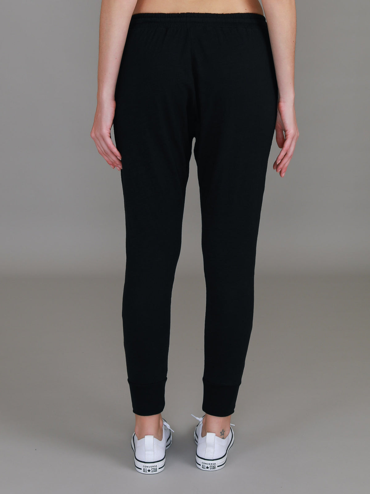 black drawstring joggers