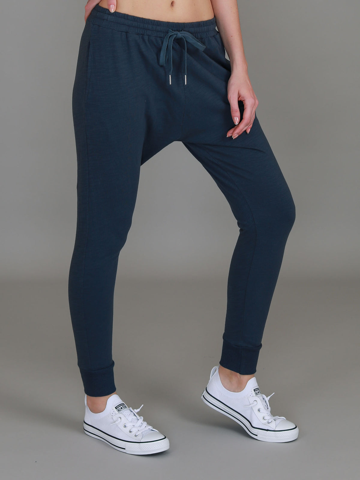 navy tapered joggers
