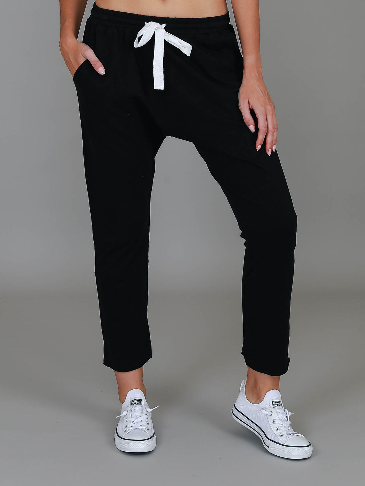 black relaxed joggers
