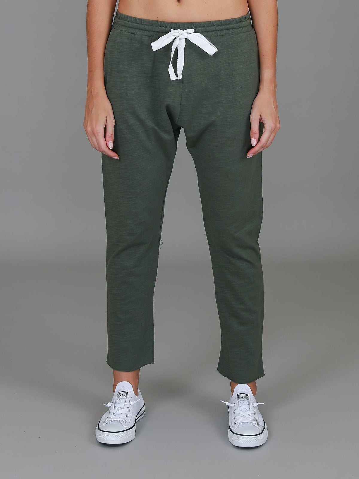womens olive joggers
