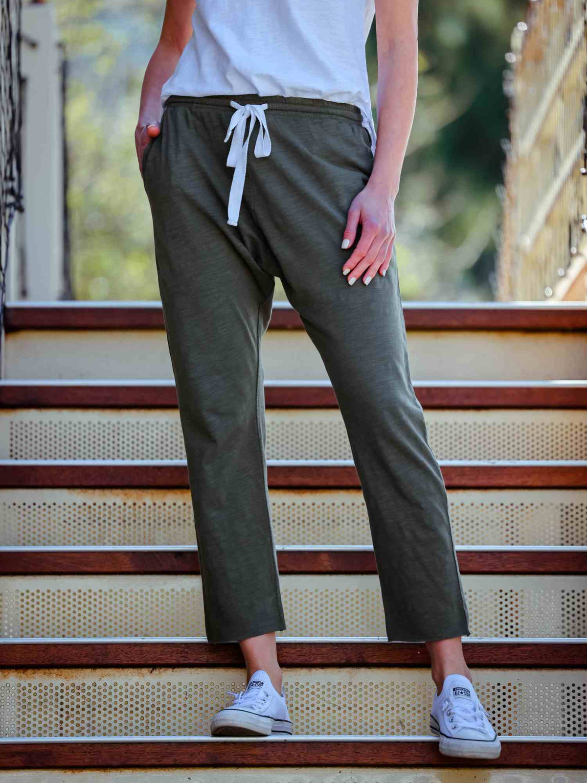 khaki joggers