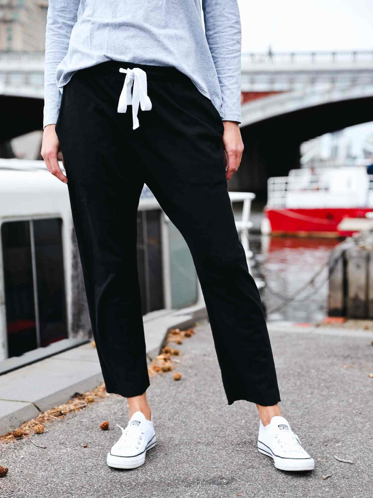 raw hem joggers