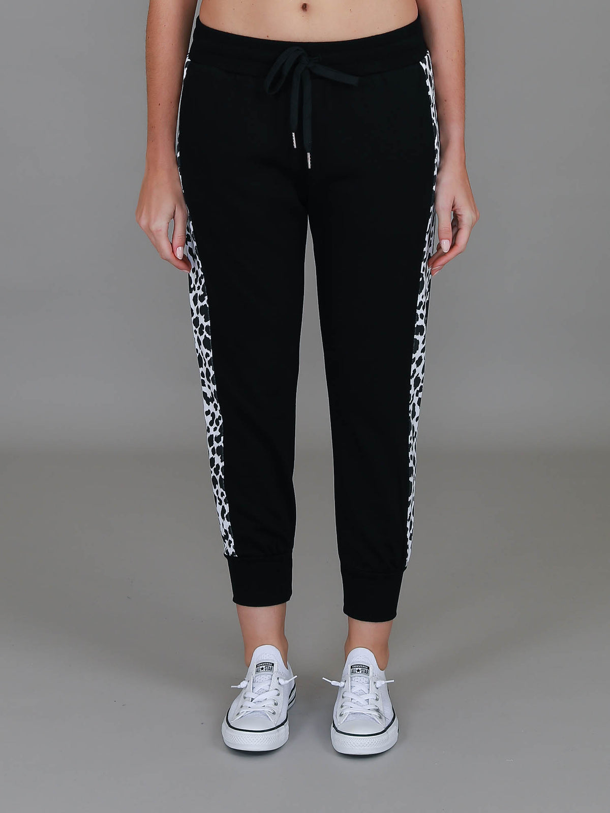 leopard side panel sweatpants