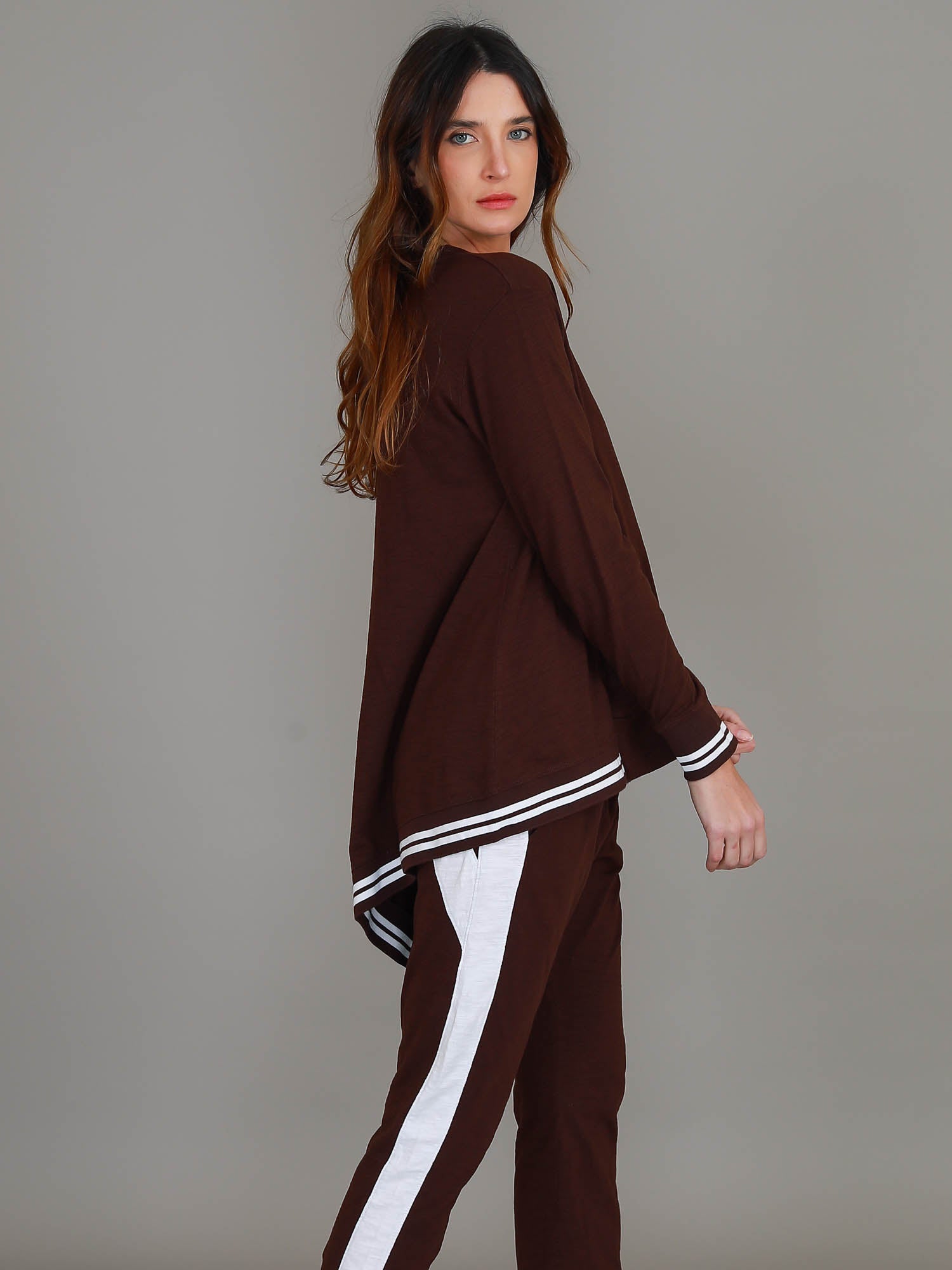brown cardigan womens #color_cocoa