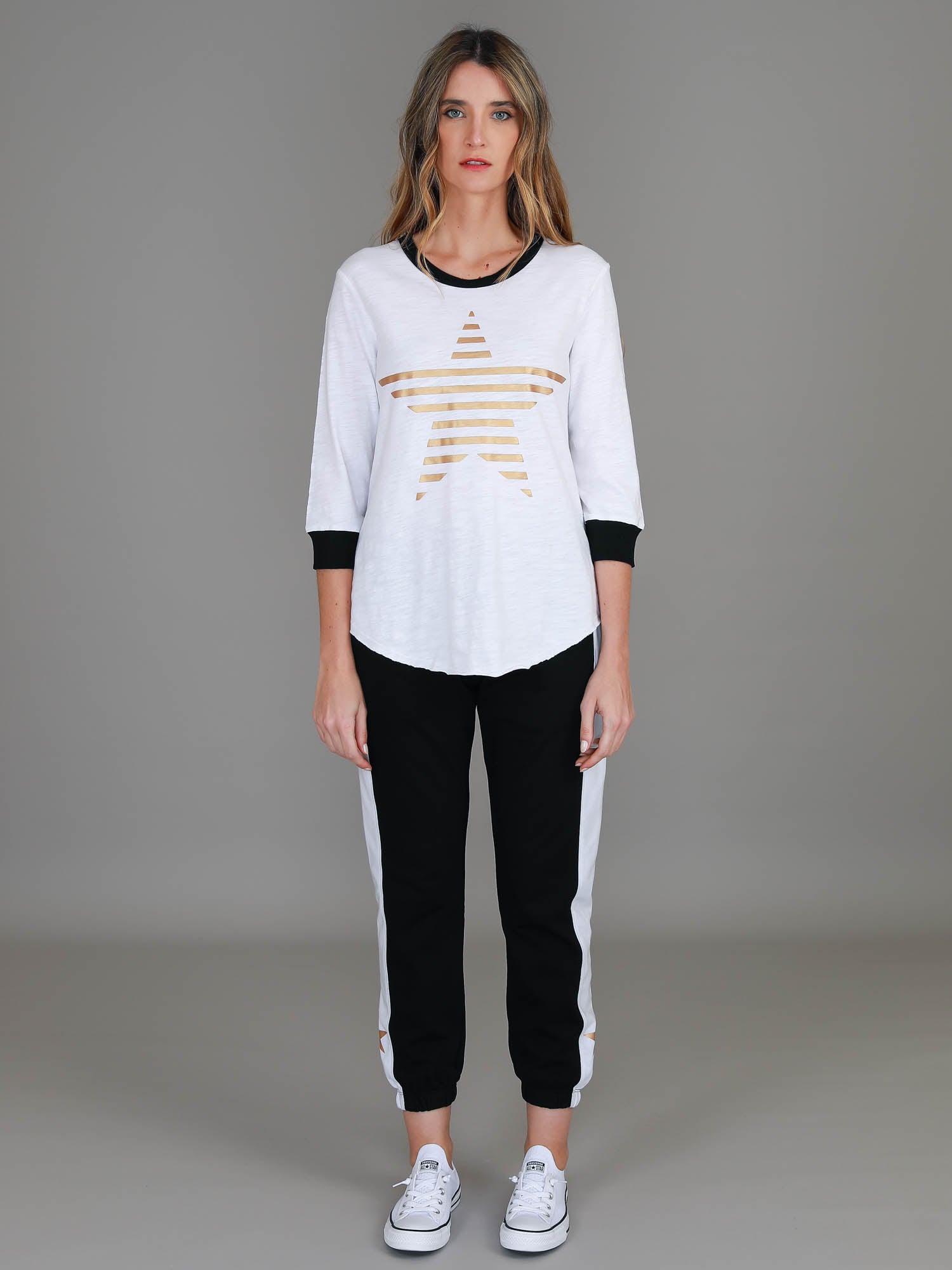 3/4 sleeve tshirts #color_white