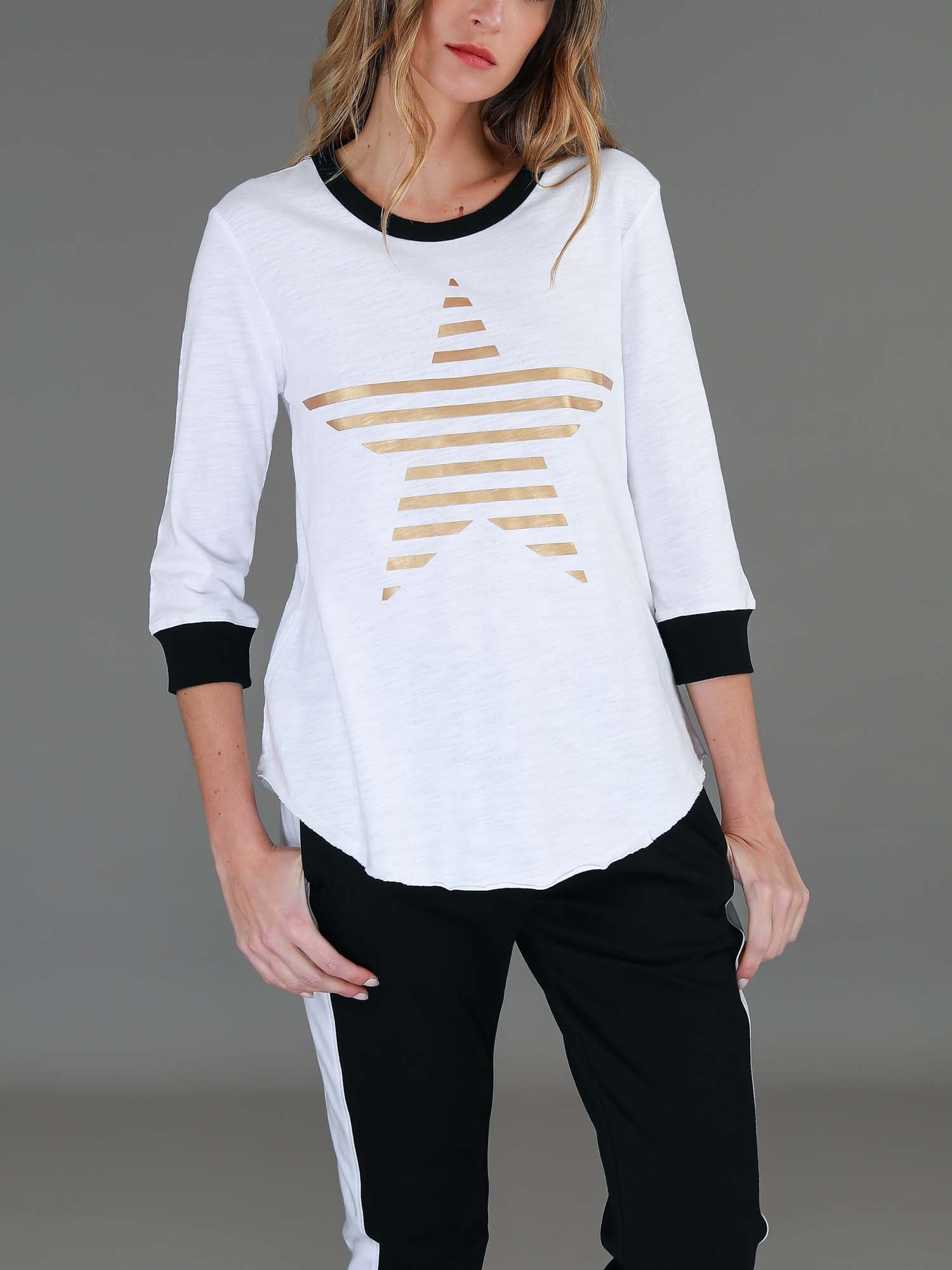 3/4 sleeve t shirts #color_white