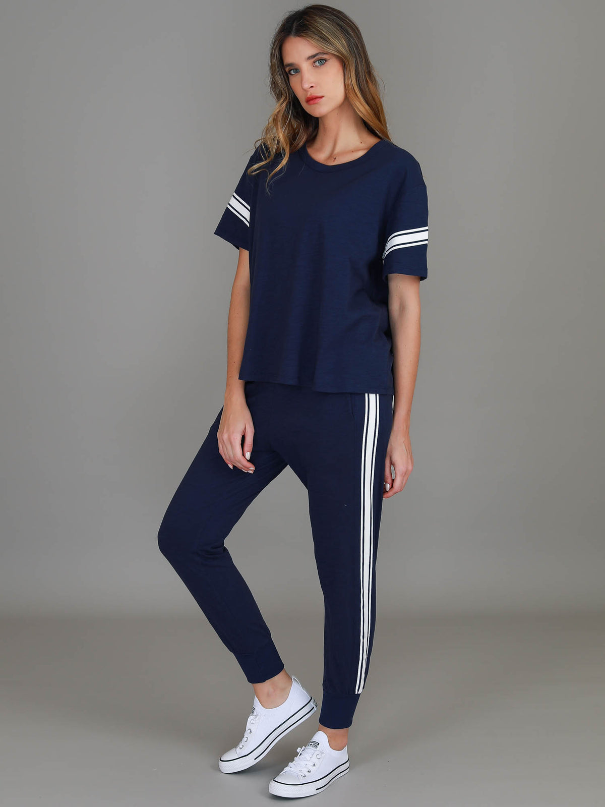 navy boyfriend tee