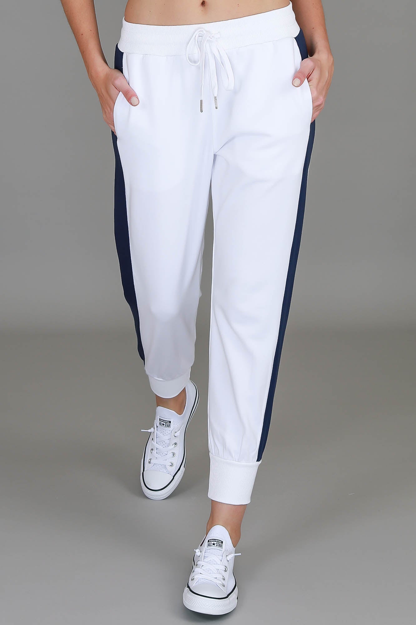 womens white track pants #color_white