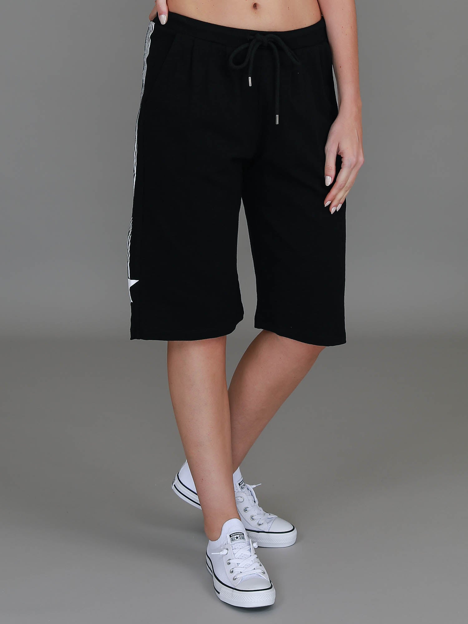 high waisted black shorts #color_black