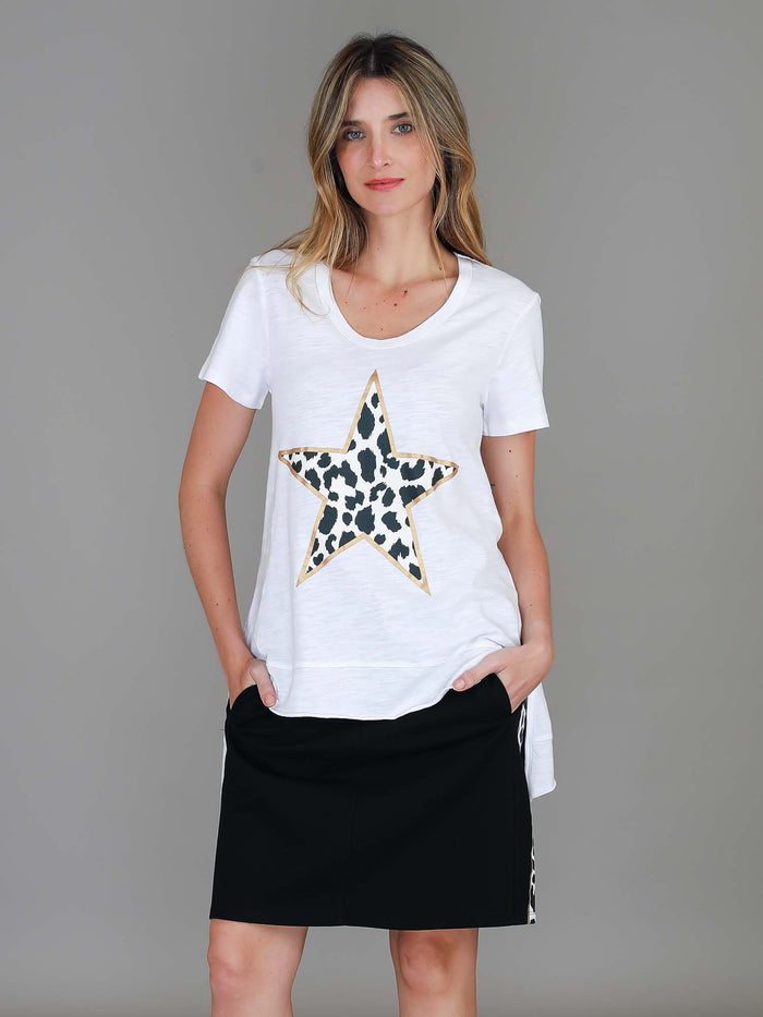 Coco Leopard Star Print T Shirt