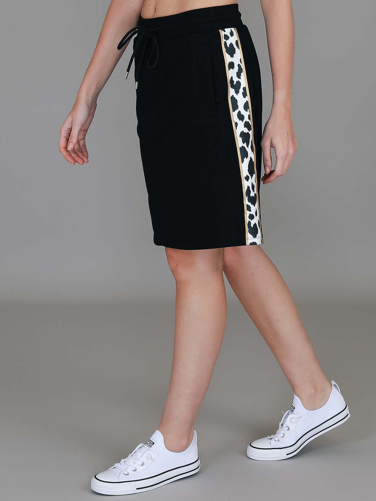 black leopard skirt