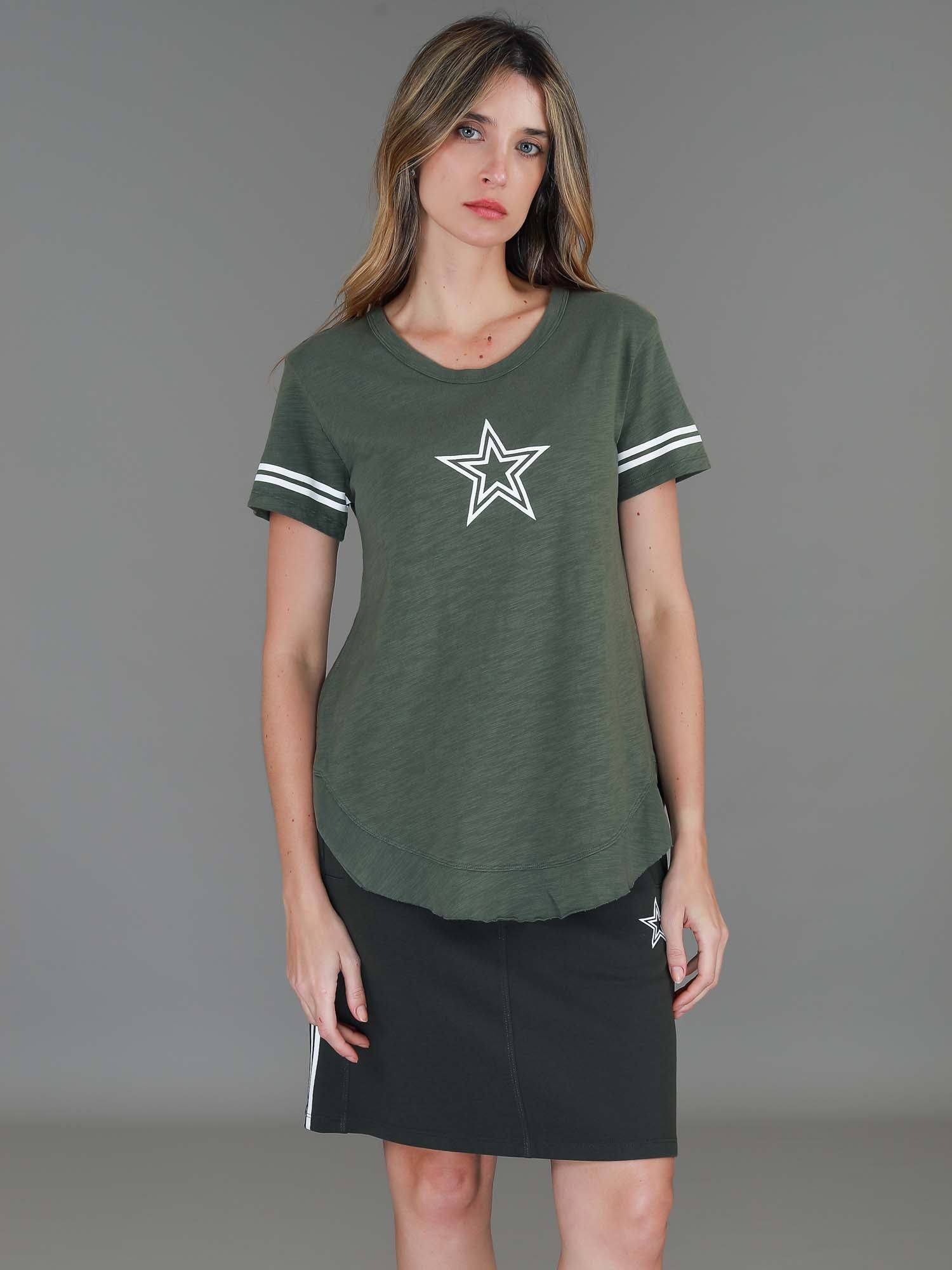 green and white top #color_khaki