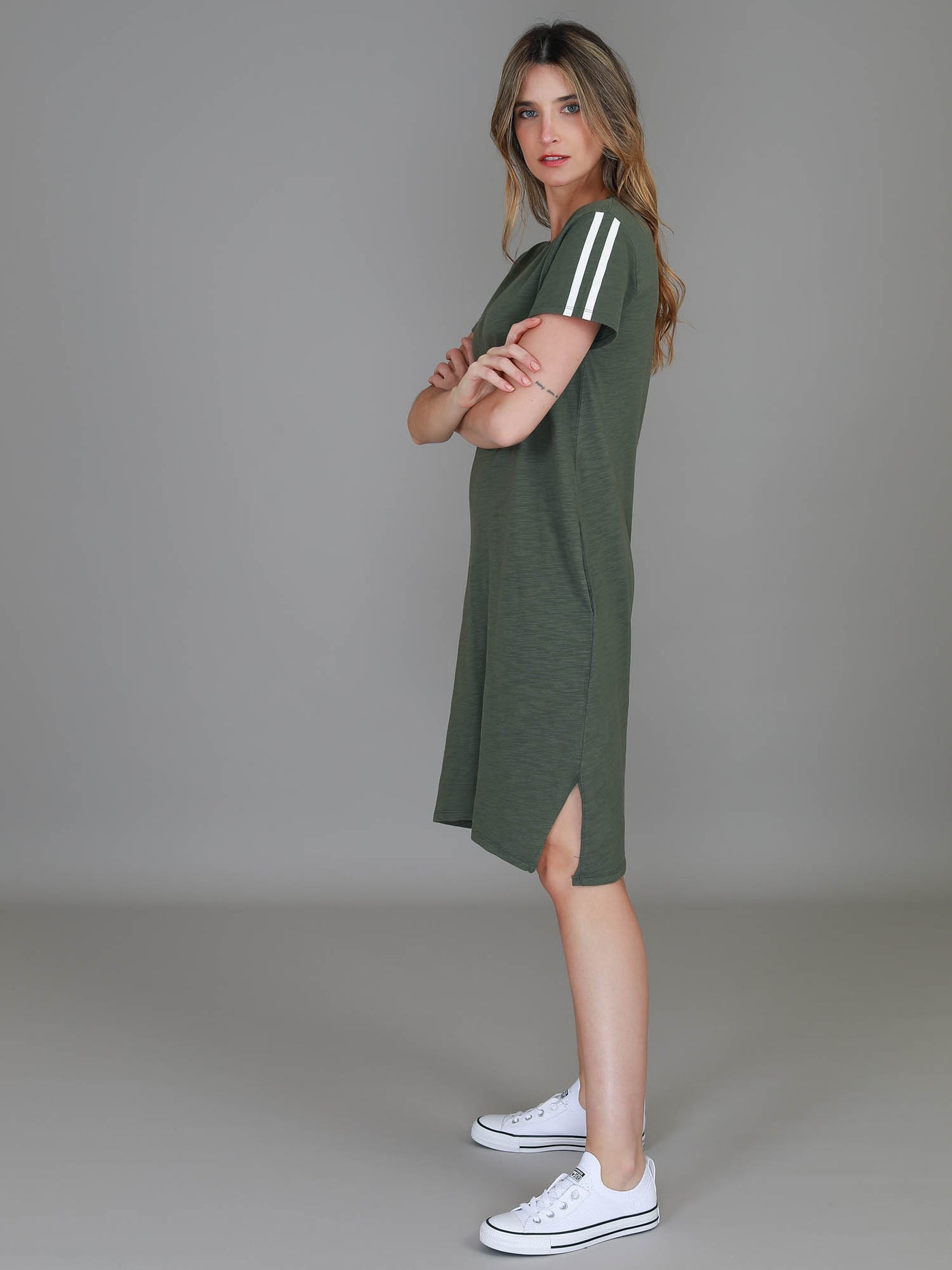 Cindy Stripe T Shirt Dress