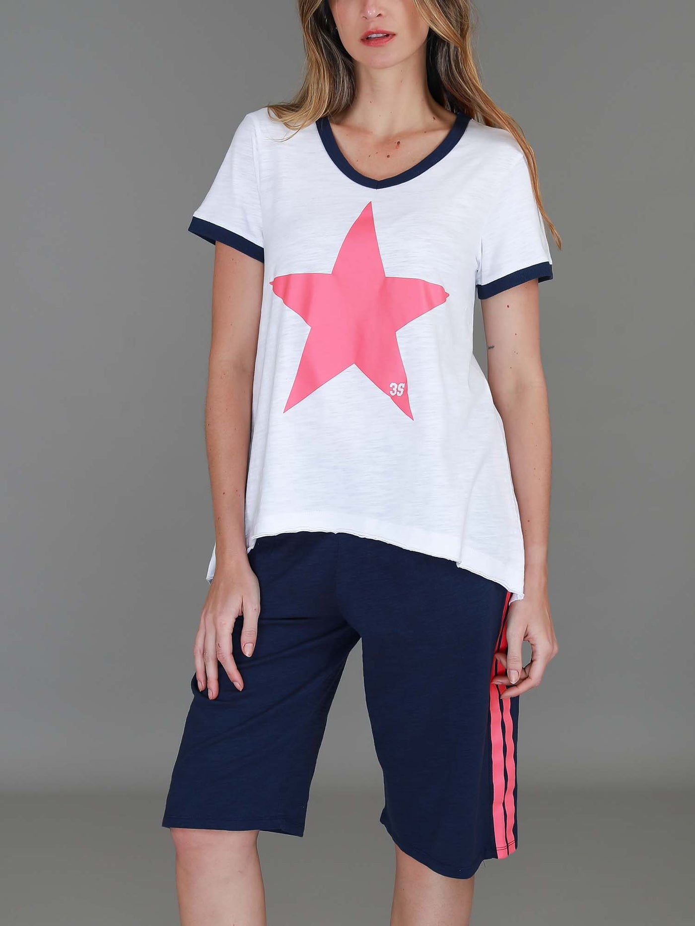 Corinne Pink Star T Shirt