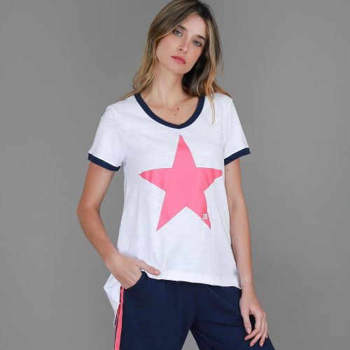 Corinne Pink Star T Shirt size guide