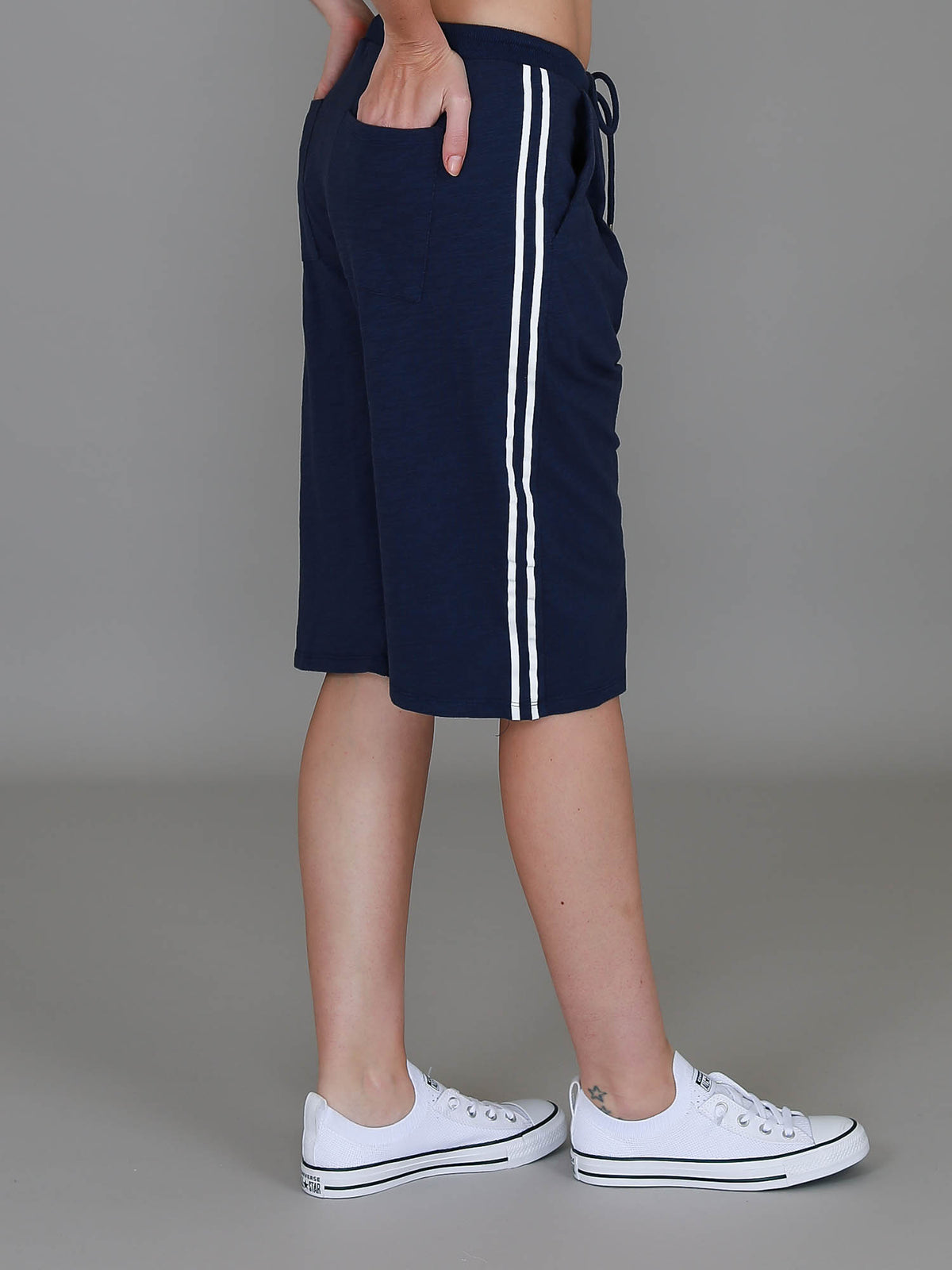 longer womens shorts