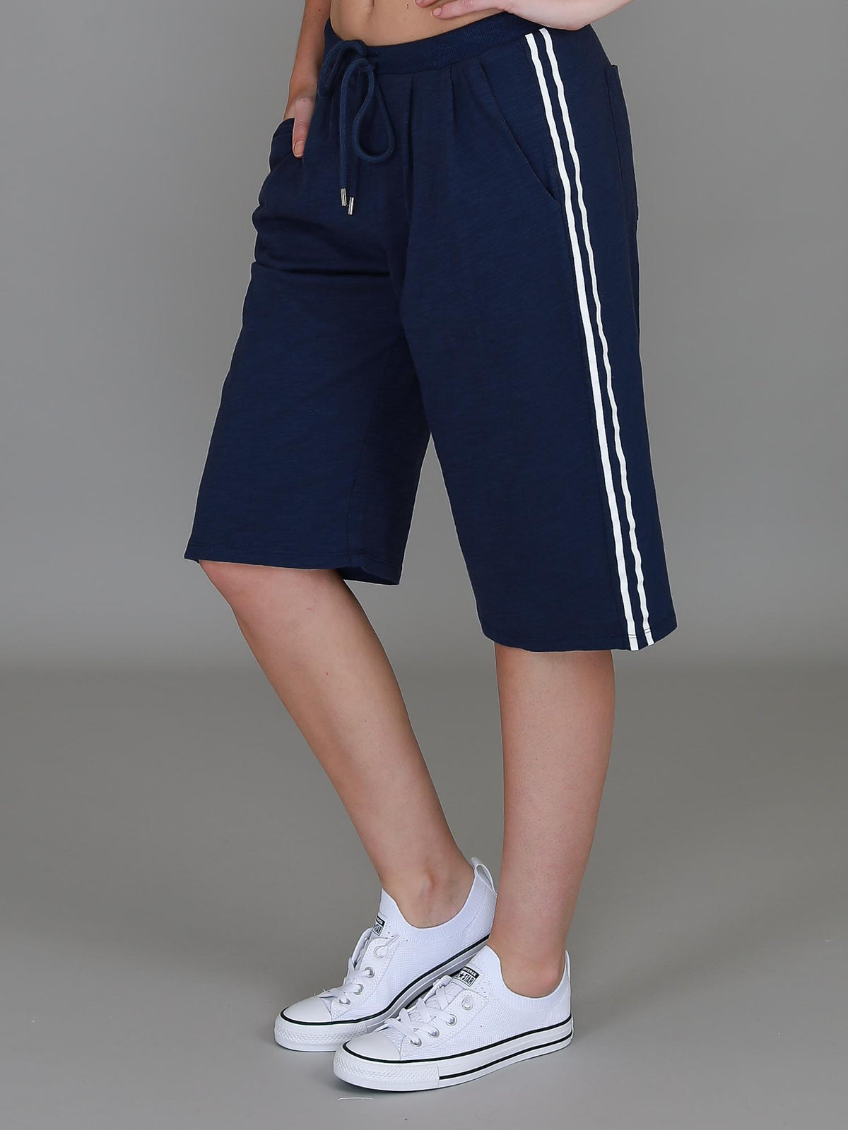 Charlene Stripe Long Shorts