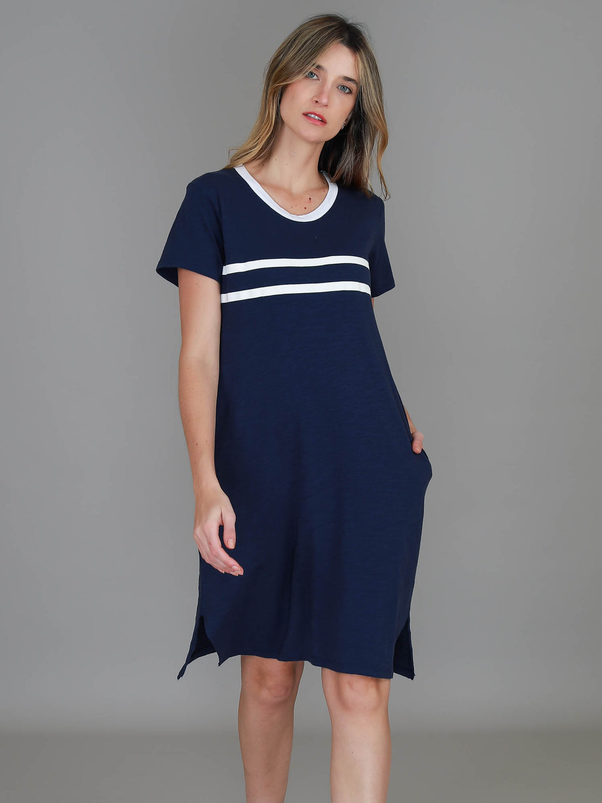 Charlene Stripe T Shirt Dress