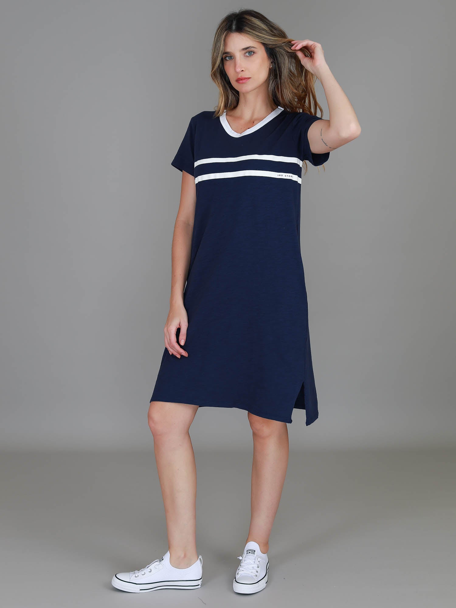 Charlene Stripe T Shirt Dress