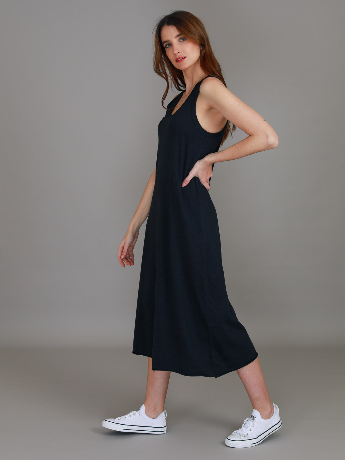 navy dress tank top