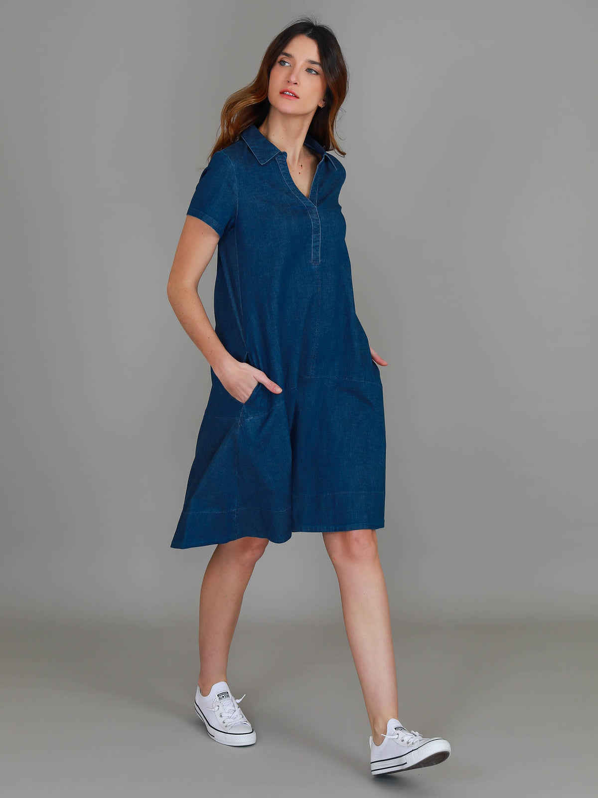 denim shirt dress