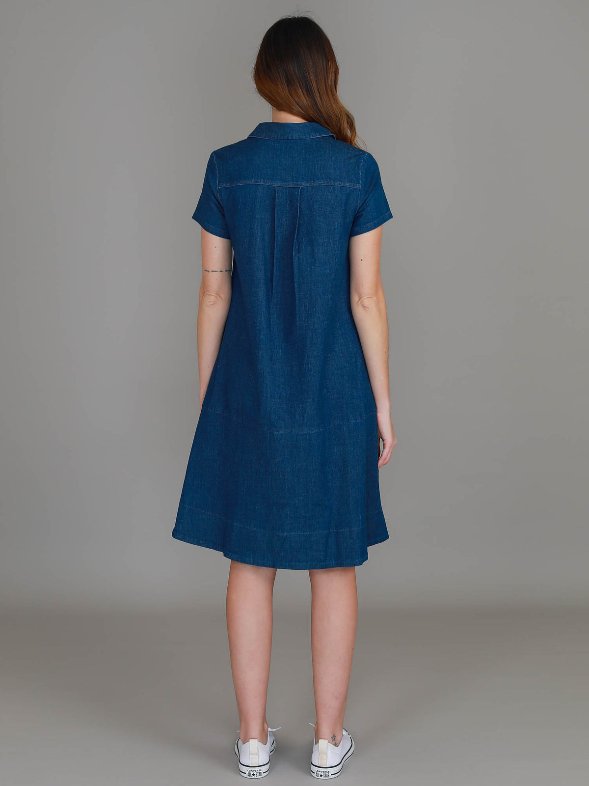 blue denim dress