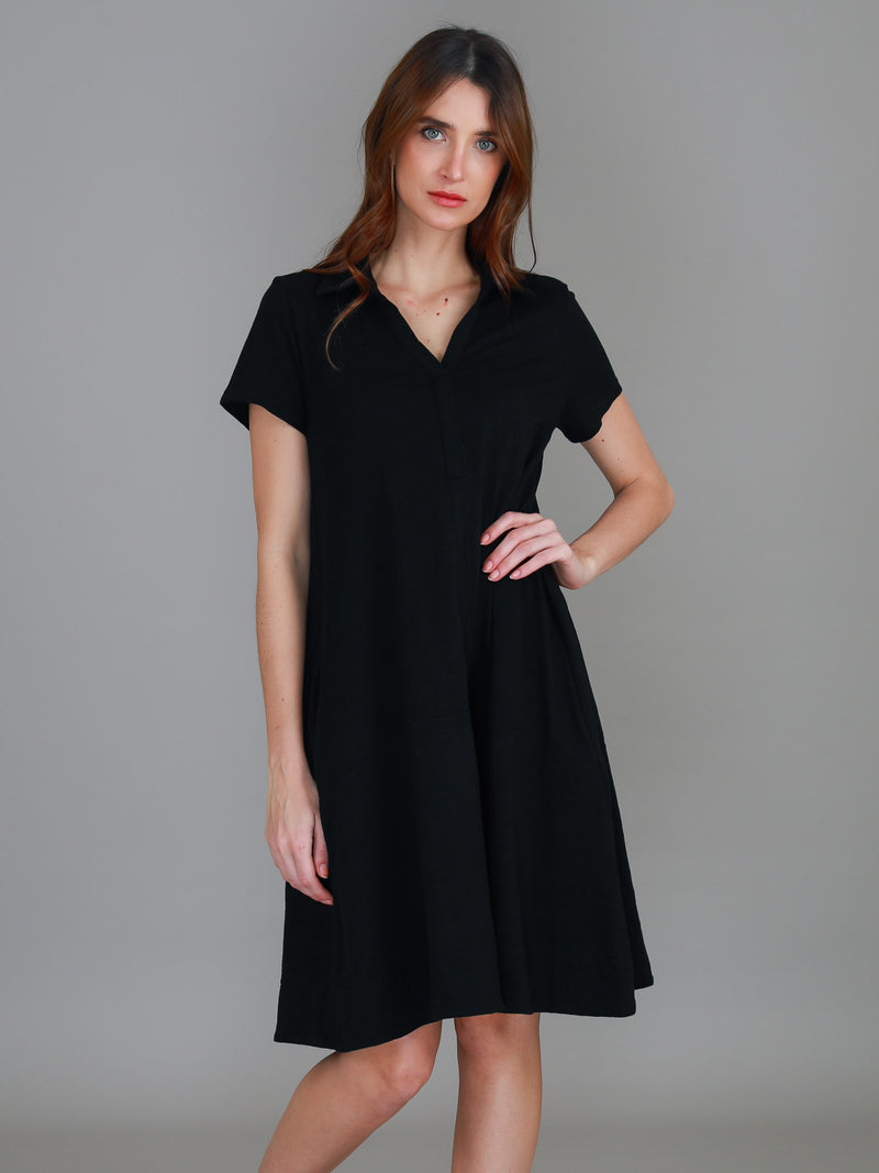 womens polo dress #color_black