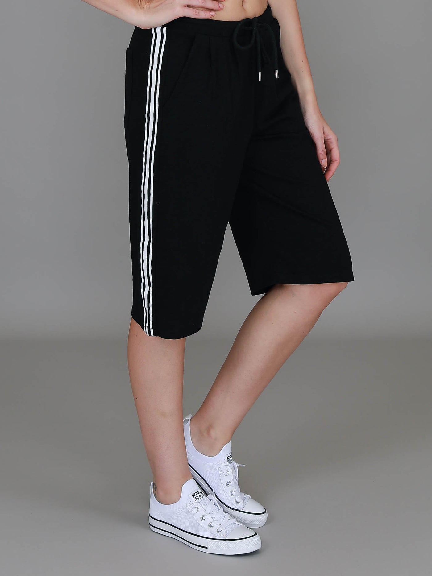 Charity Stripe Long Shorts