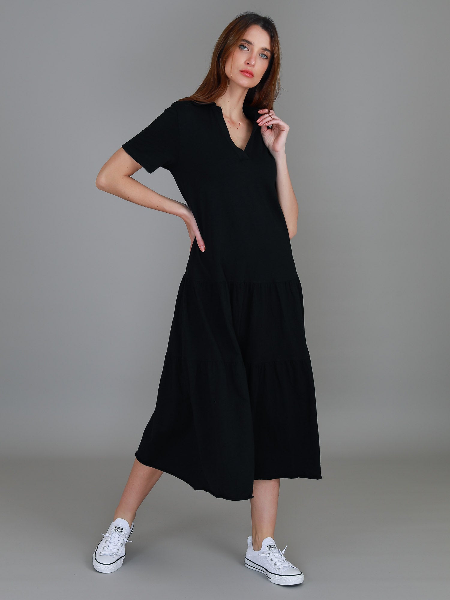 long sleeve maxi dress australia #color_black