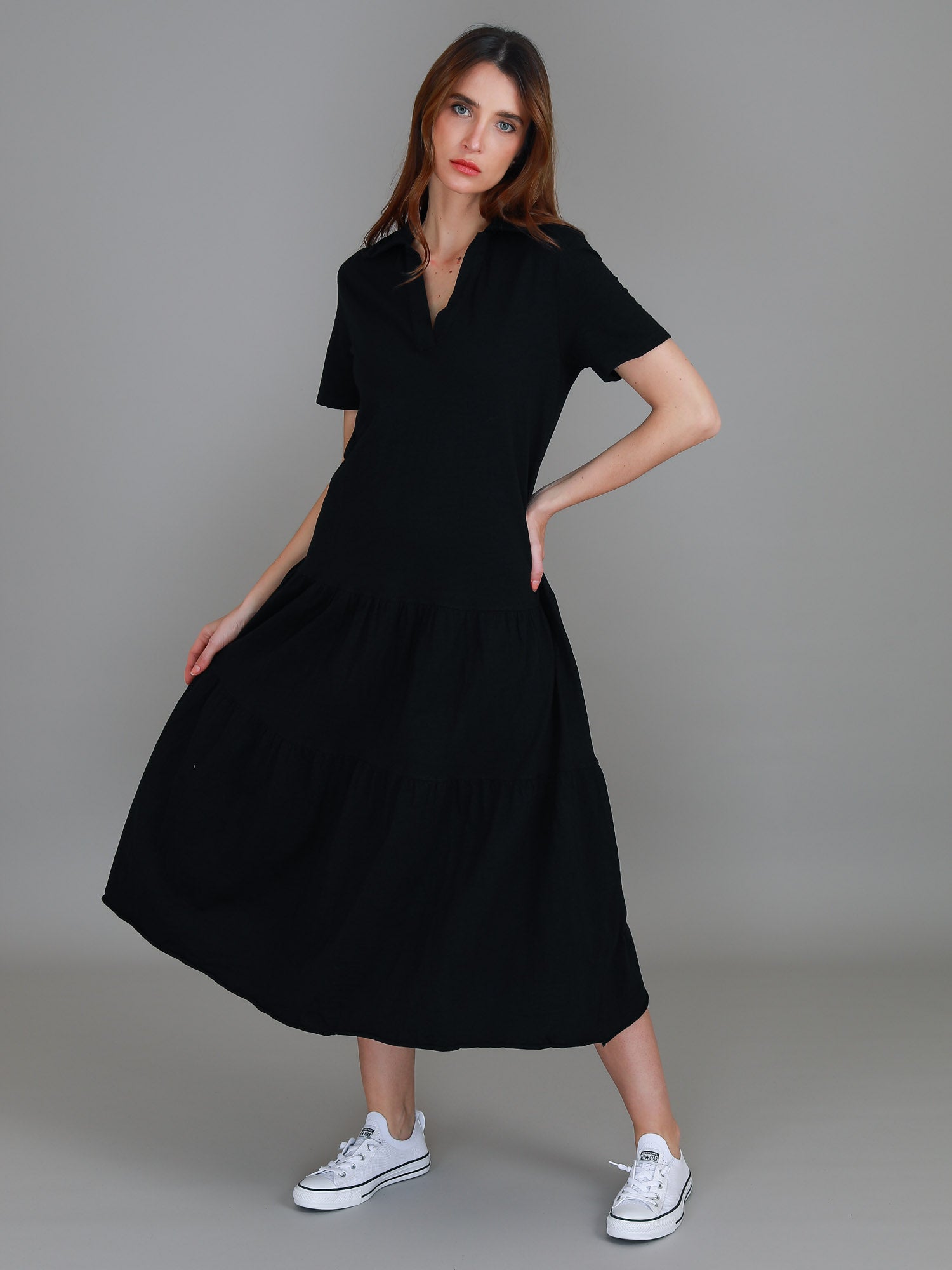 long sleeve maxi dresses #color_black