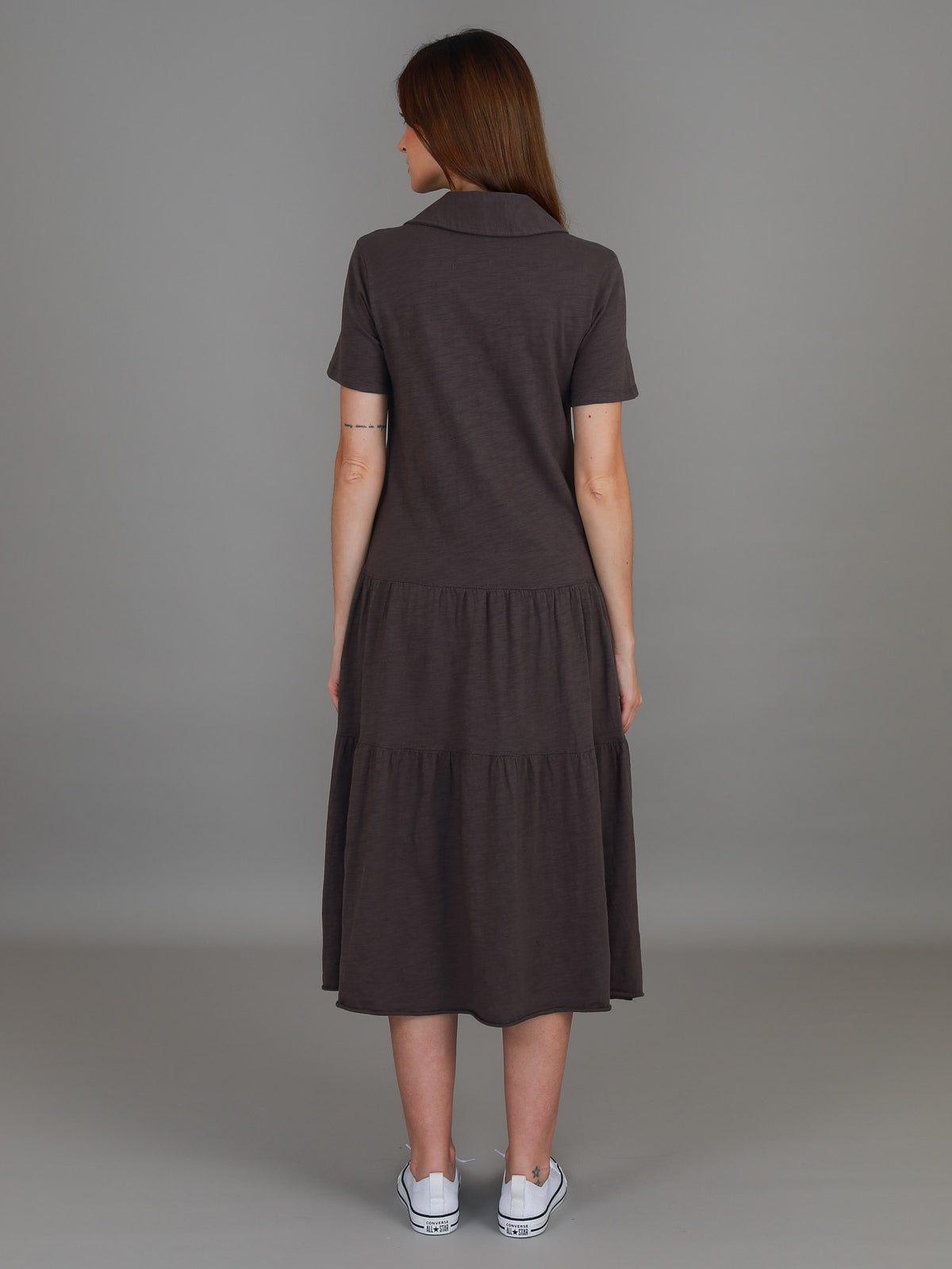 brown a line dress