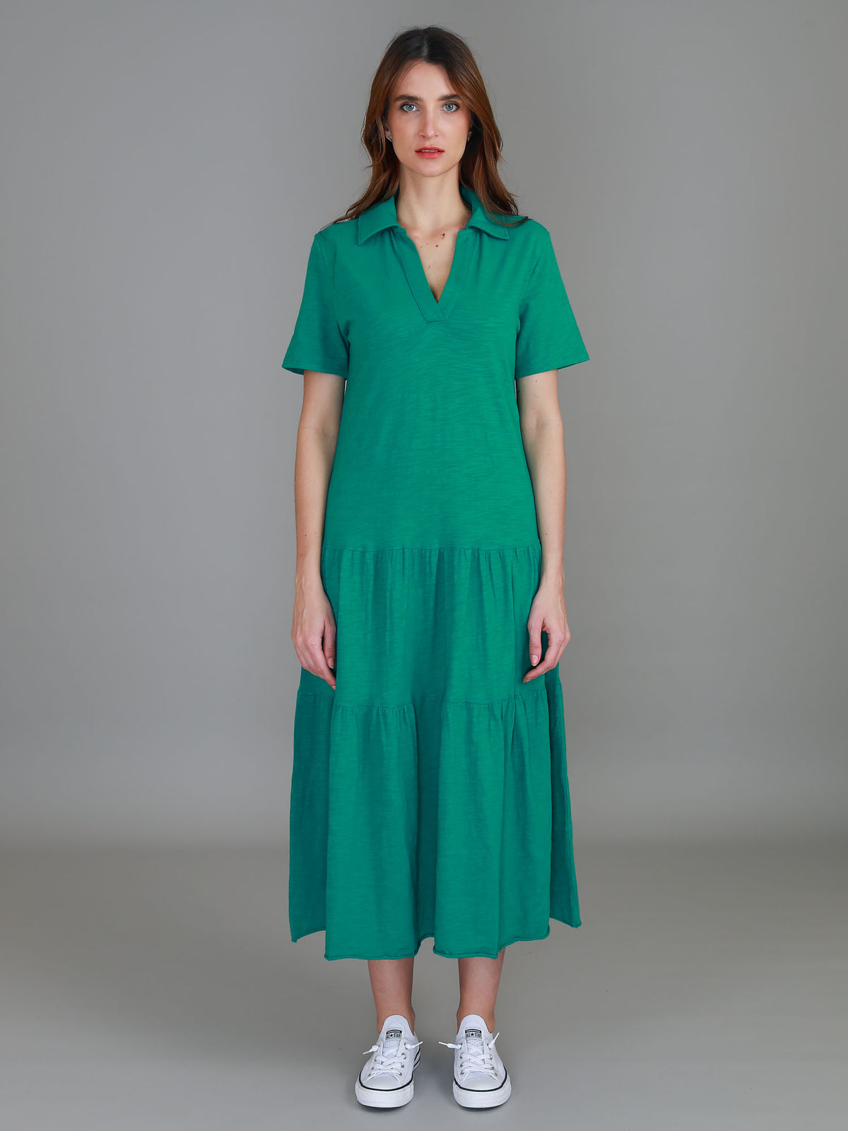 green a line dress