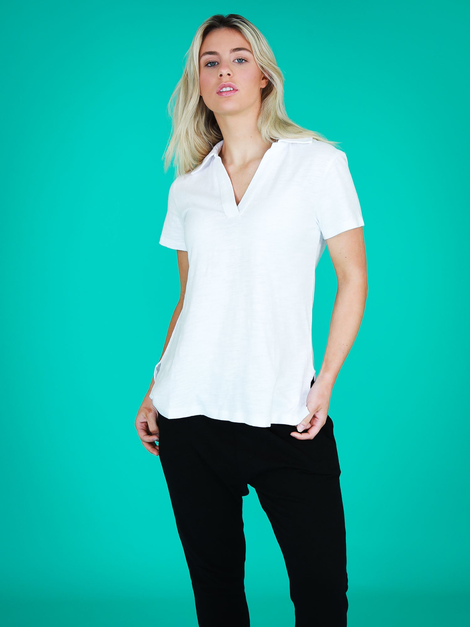 polo tshirt #color_white