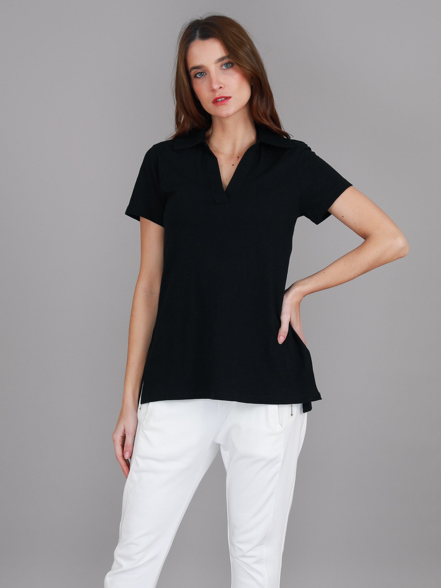 black polo t shirt #color_black