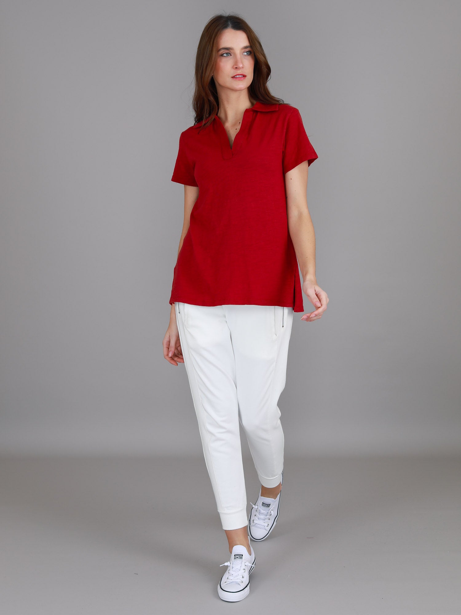 red t shirt polo #color_cranberry